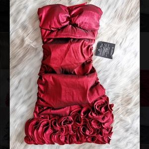 Arden B Cocktail Dress with Red Ros…